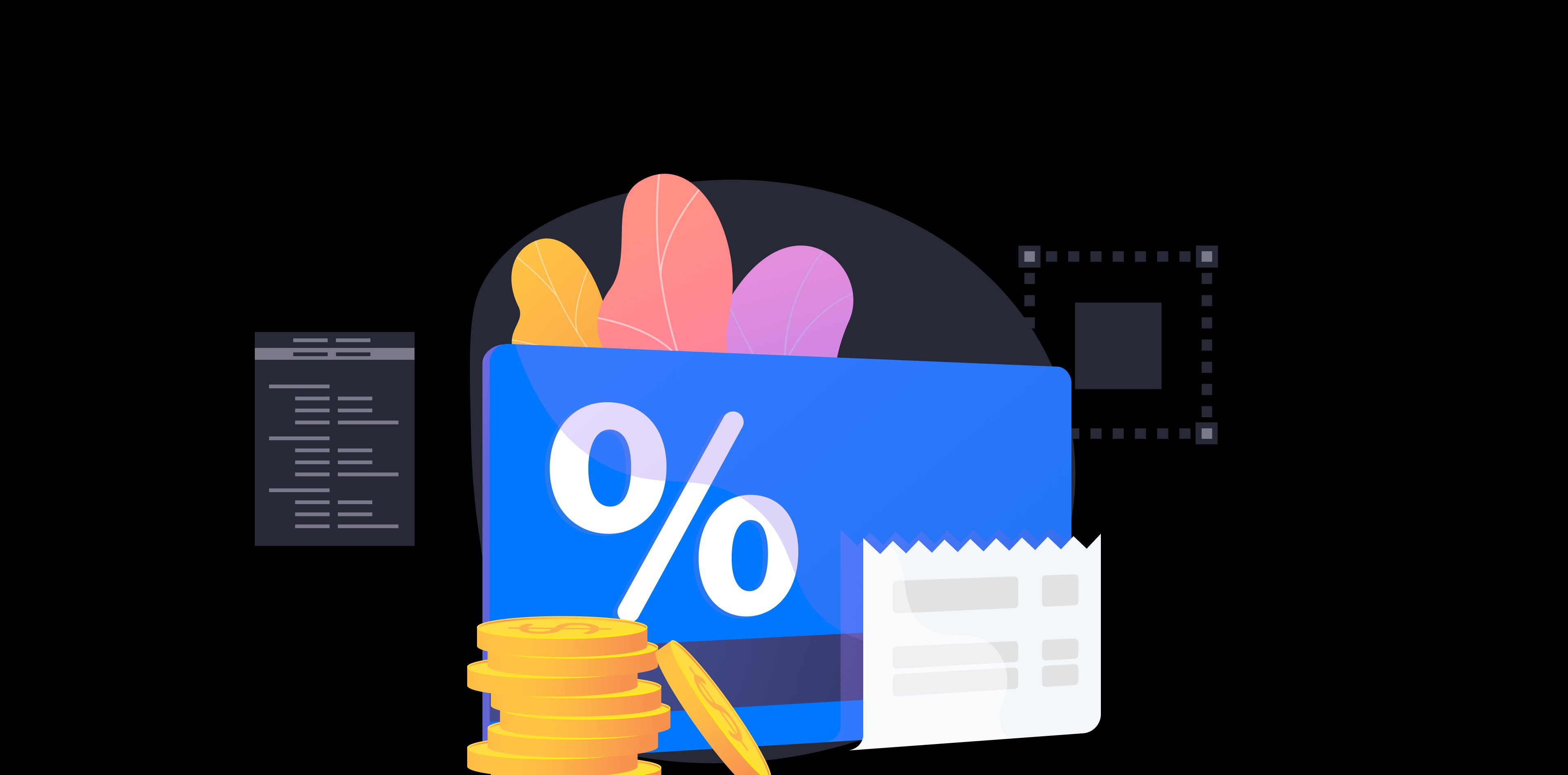 SaaS MVP cost breakdown by feature — authentication, payments, core workflow, and hosting costs illustrated in amber and dark tones.