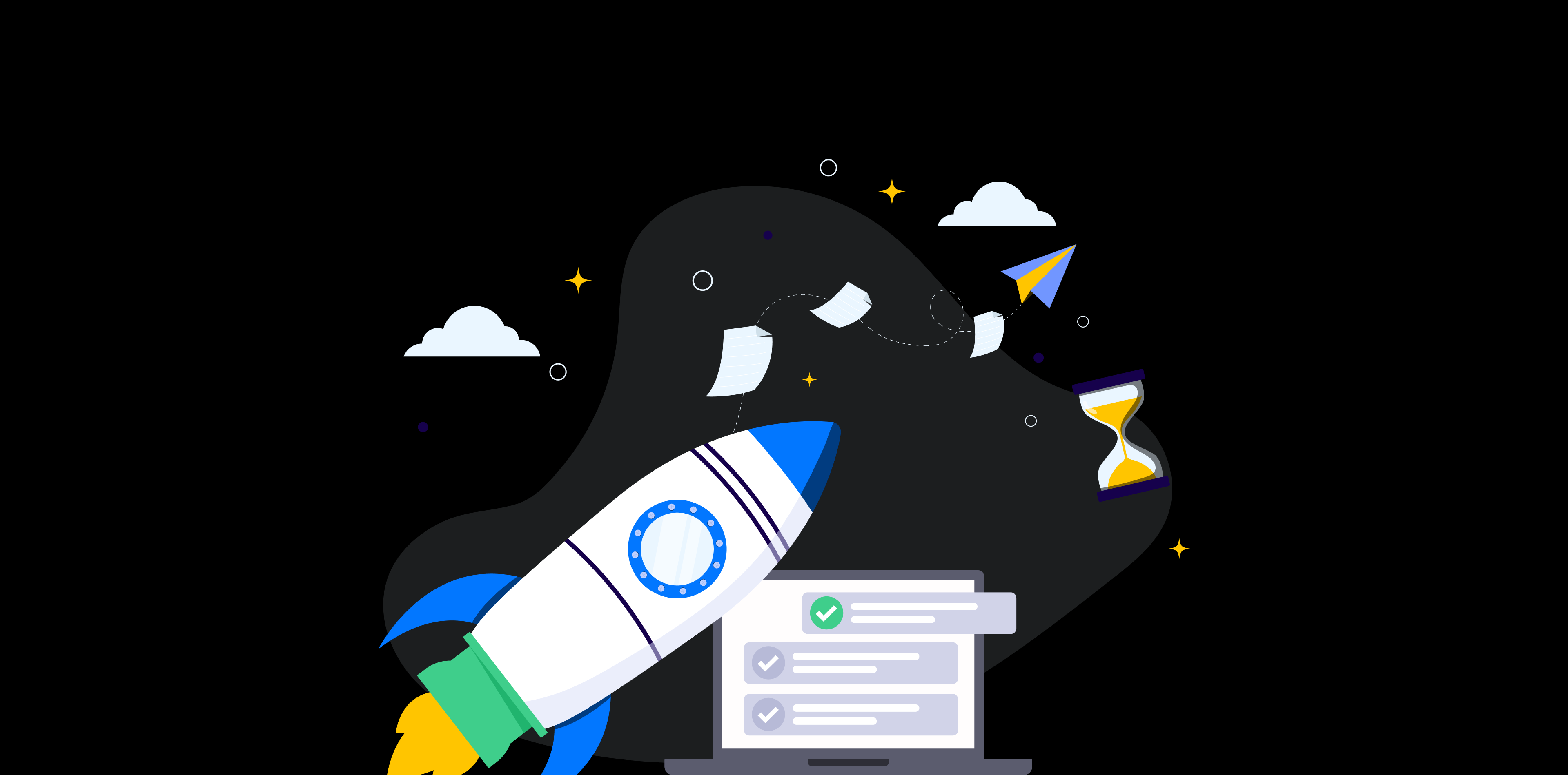 SaaS onboarding UX teardown — 5 activation-killing patterns, before/after analysis, and fix recommendations illustrated in cyan and dark dark tones.