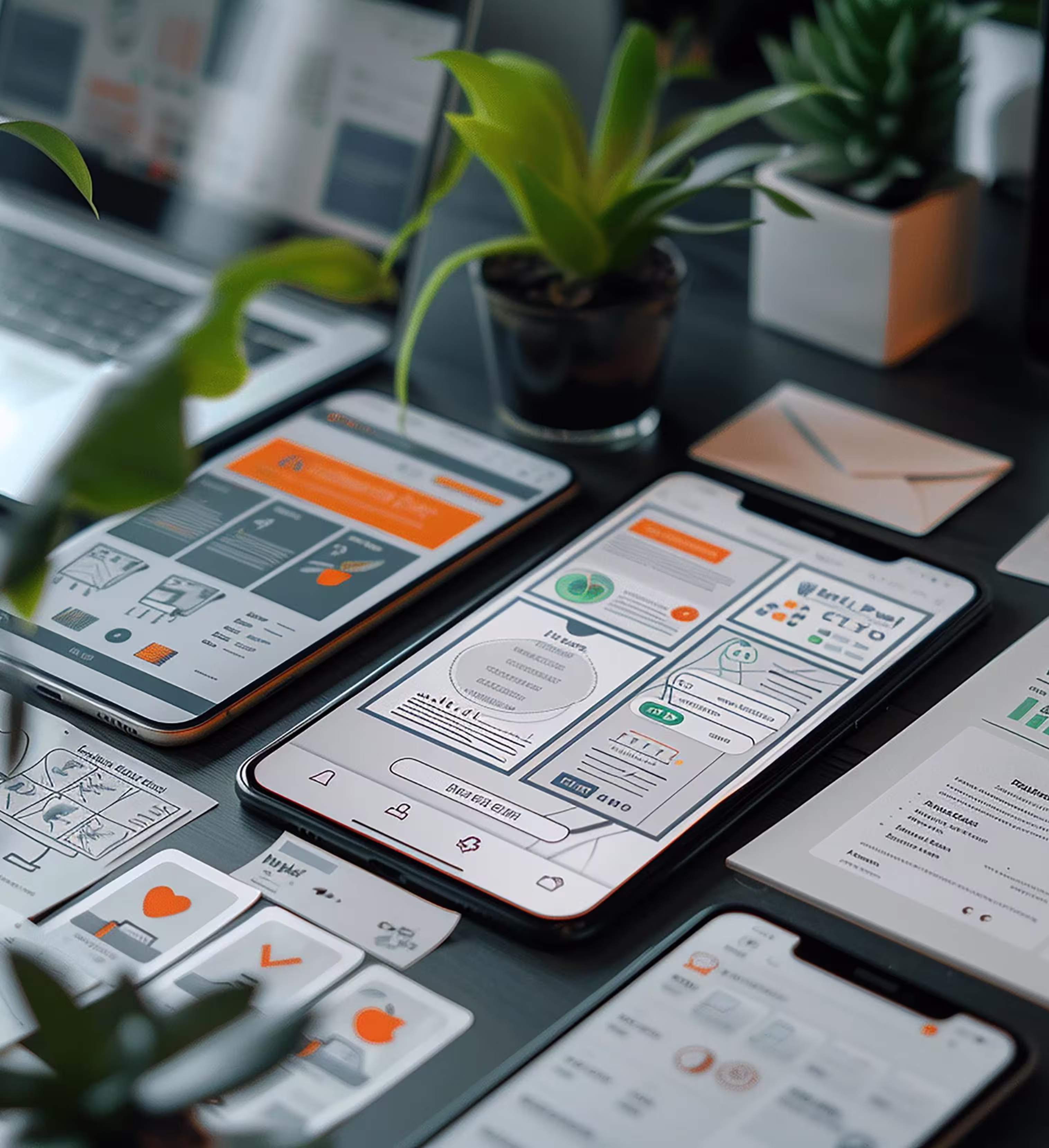 SaaS interface design visual showing product UX and component layout